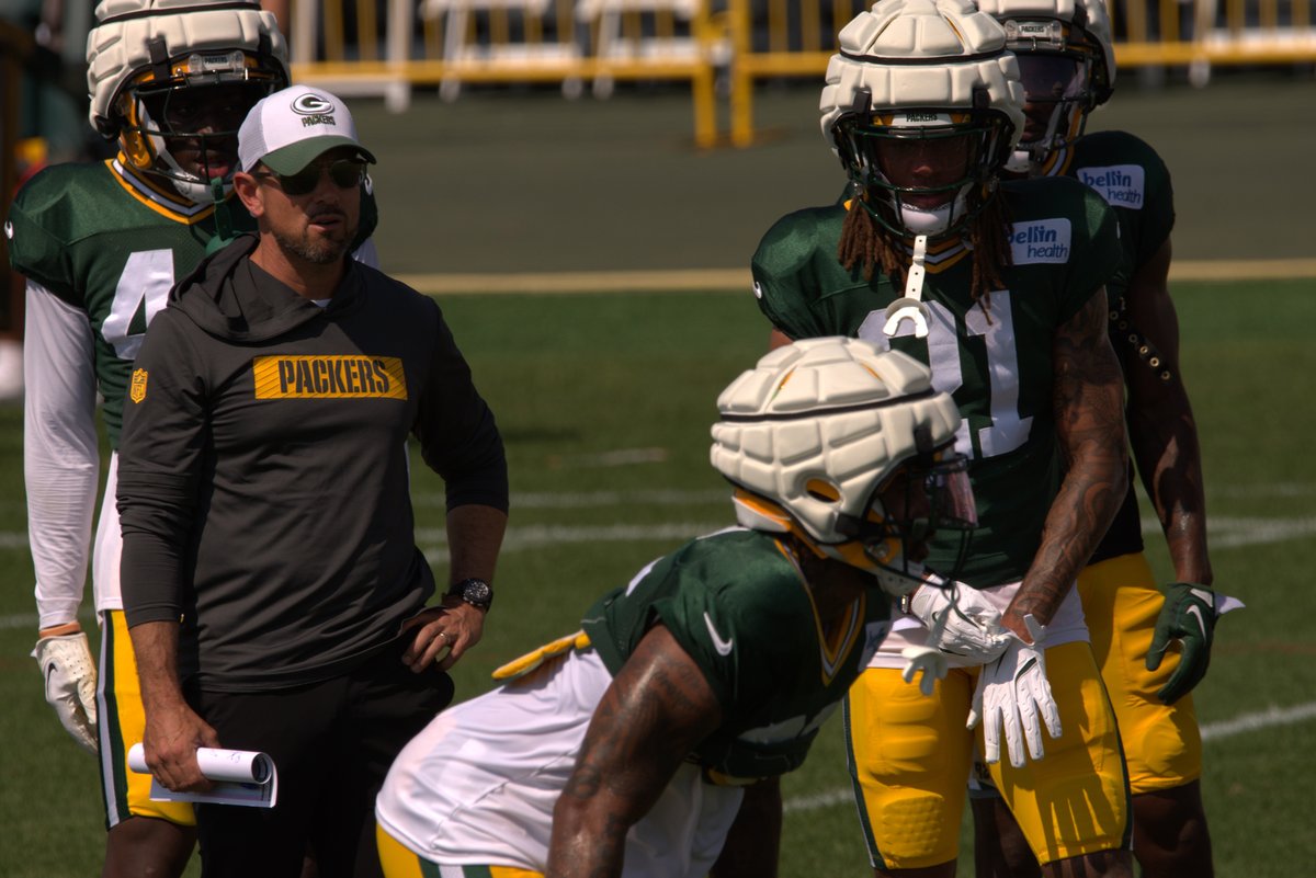 Matt LaFleur watching the defensive backs