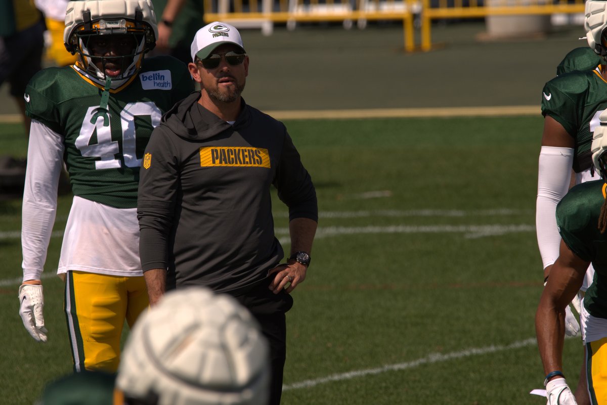 Matt LaFleur watching the defensive backs